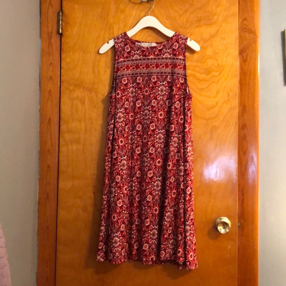 Loft Red Printed Dress